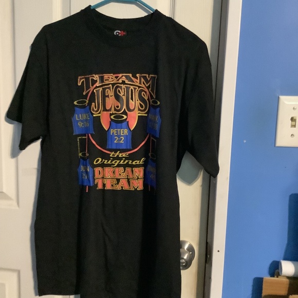 C+ Premium Activewear Super Heavy T-shirt Team JESUS Size M - Picture 1 of 16
